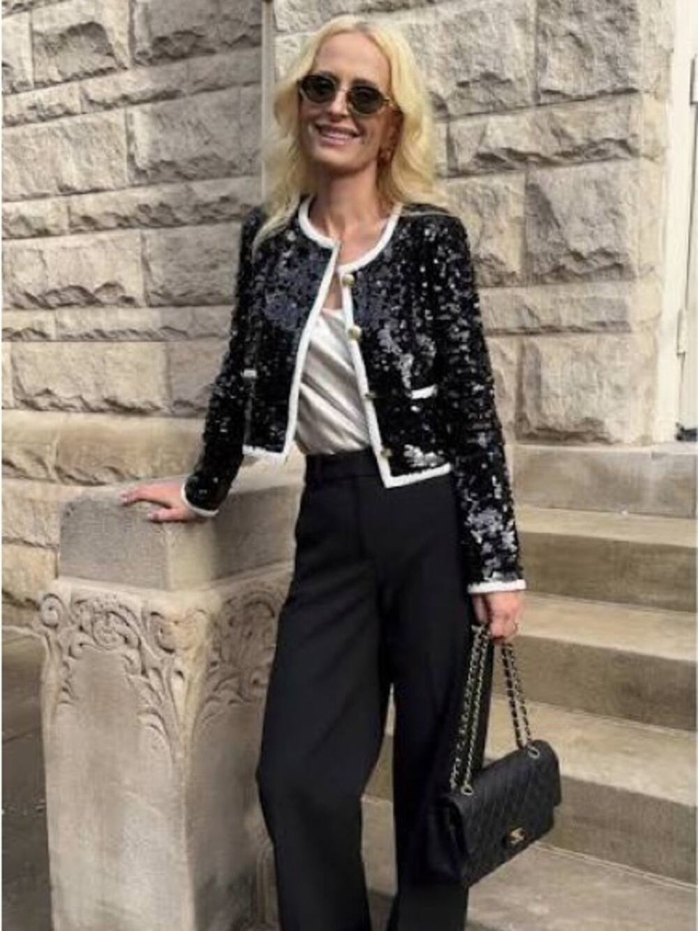 J.Crew Mariner jersey lady jacket with sequins